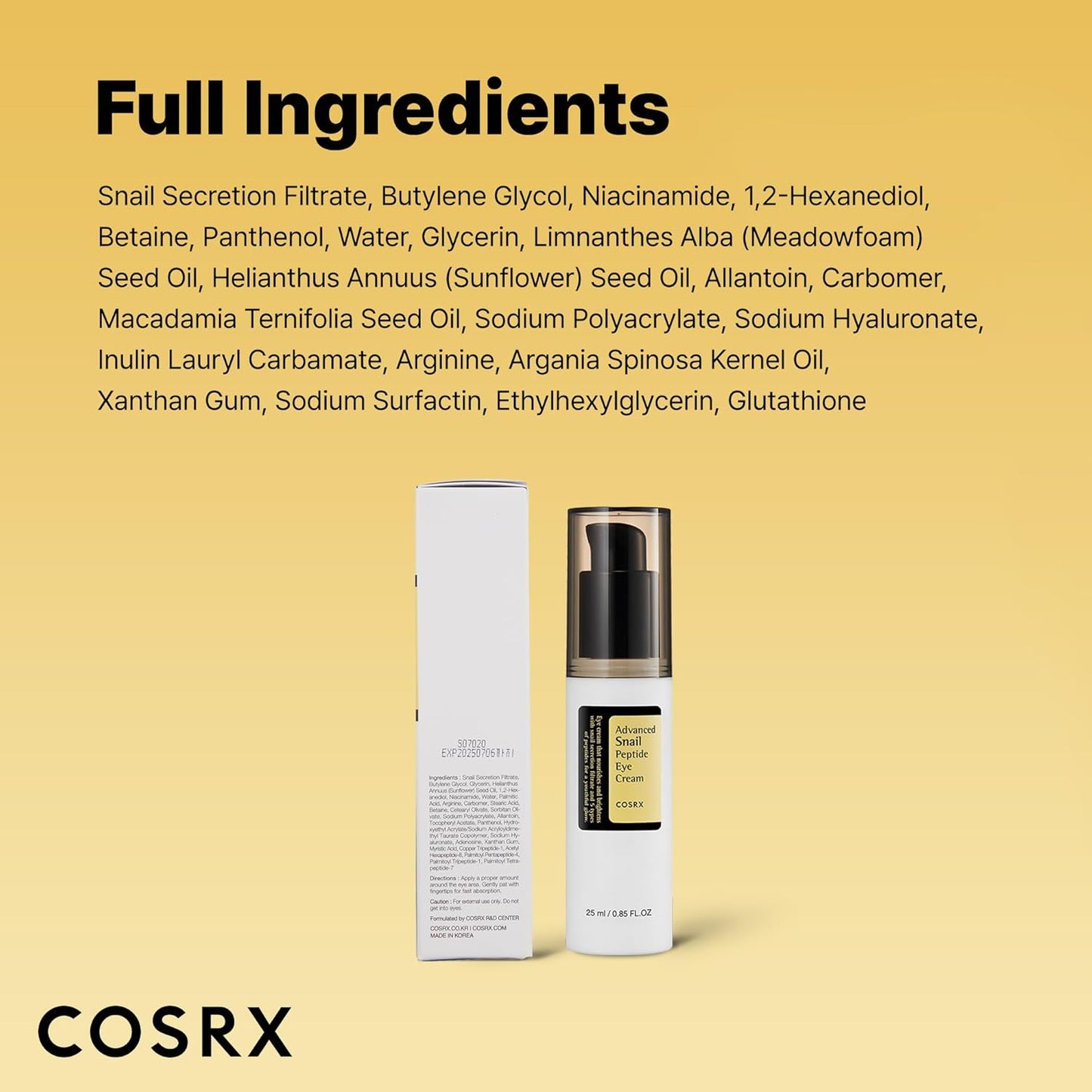 COSRX Advanced Snail Peptide Eye Cream 0.84 fl oz 25 ml