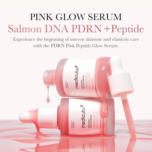 Medicube Salmon DNA PDRN Pink Peptide Serum, Pink glow serum, Peptide, Niacinamide, Hydrating & Mois