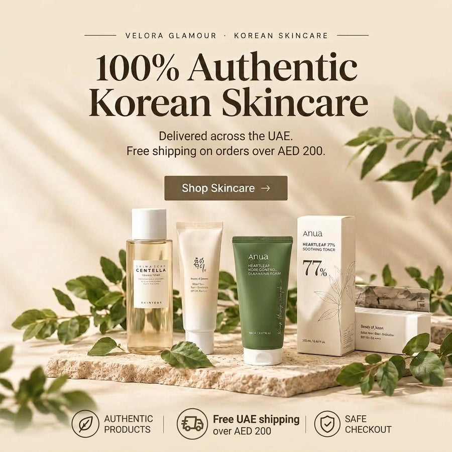 Authentic Korean skincare from SKIN1004, Beauty of Joseon and Anua, delivered across the UAE — free shipping over AED 200